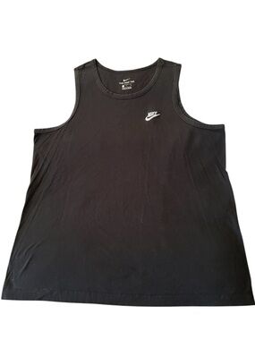 Nike Black Tank Top with White Swoosh